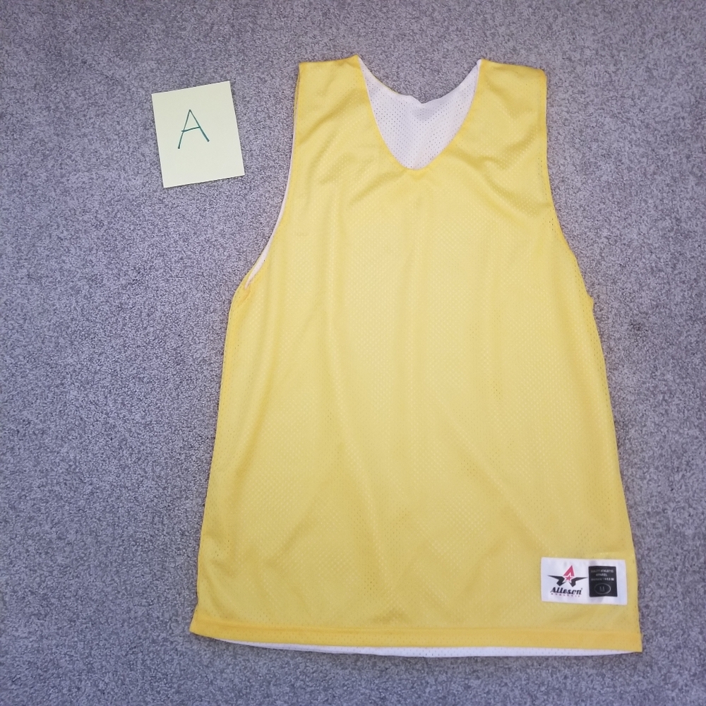 Alleson Athletic Jersey Size Adult Medium Yellow/ White Generic Jersey.